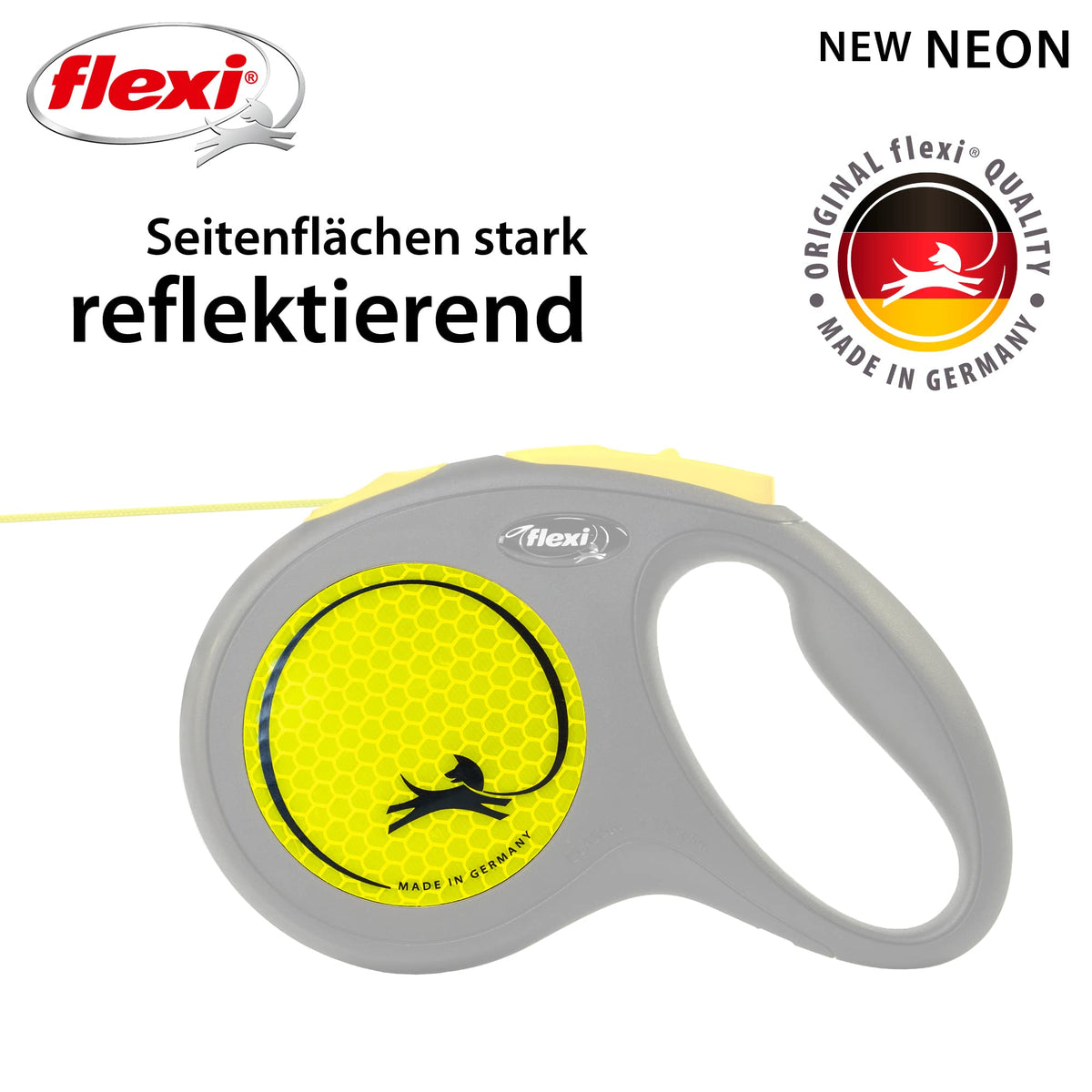 flexi® Classic L Hunde Roll-Leine, 5m Gurt, schwarz