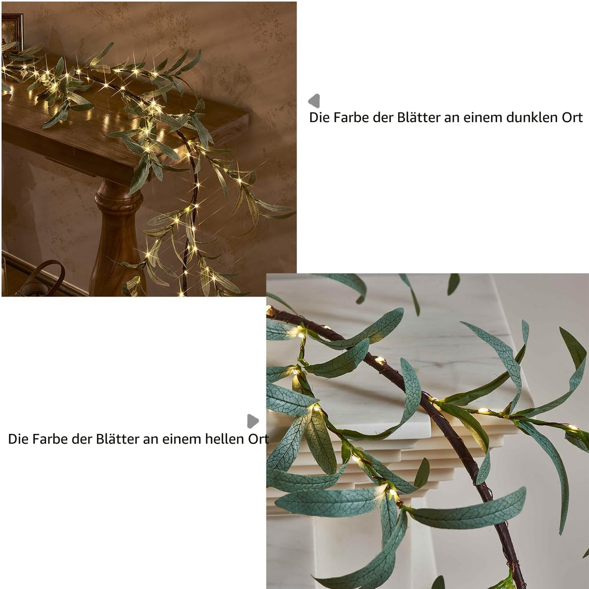 Hairui Weidenrebe Baum Lichter mit Timer 180CM 48LEDs Zweige mit LED Beleuchtung Lichterketten Lichterbaum Batteriebetrieben für Weihnachten Wohndekoration
