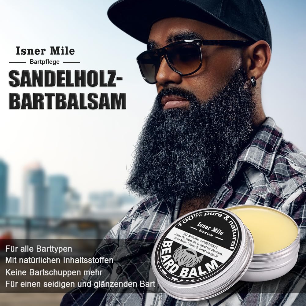 Bartpflege Set für Männer Reinigen & Nähren, Bart Geschenke Alles-in-1