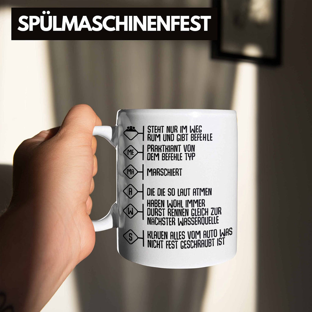 Trendation - Feuerwehr Tasse Geschenke Zubehör Lustig Einsatz Geburtstag Spruch Mann Praktikant (Rot)