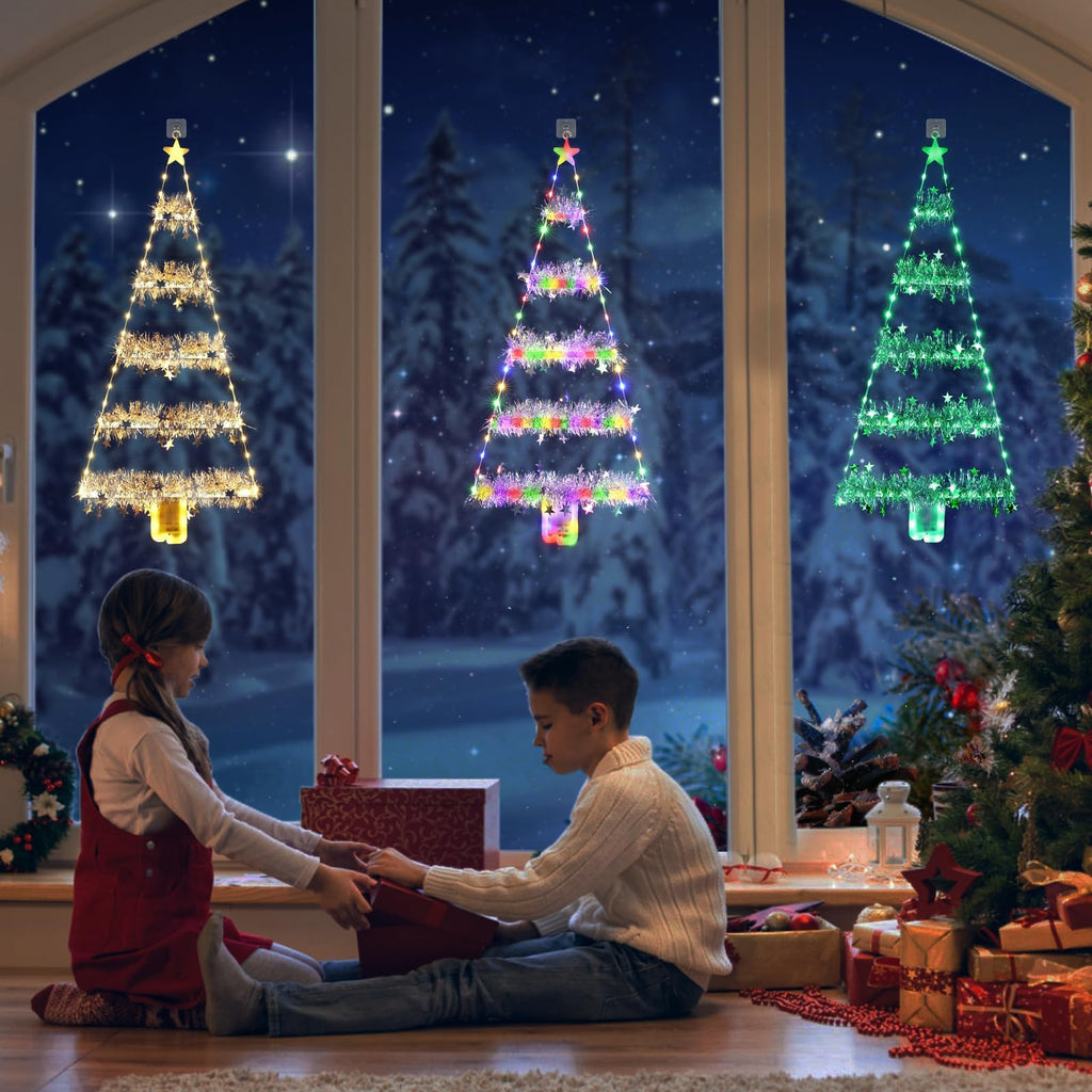 Geemoo LED Weihnachtsmann Leiter Lichterkette - 3 Meter LED Weihnachtsbeleuchtung Strombetrieben mit Timer, Speicherfunktion, 8 Modi, für Innen Außen Weihnachtsbaum Fenster Weihnachten Deko (Warmweiß)