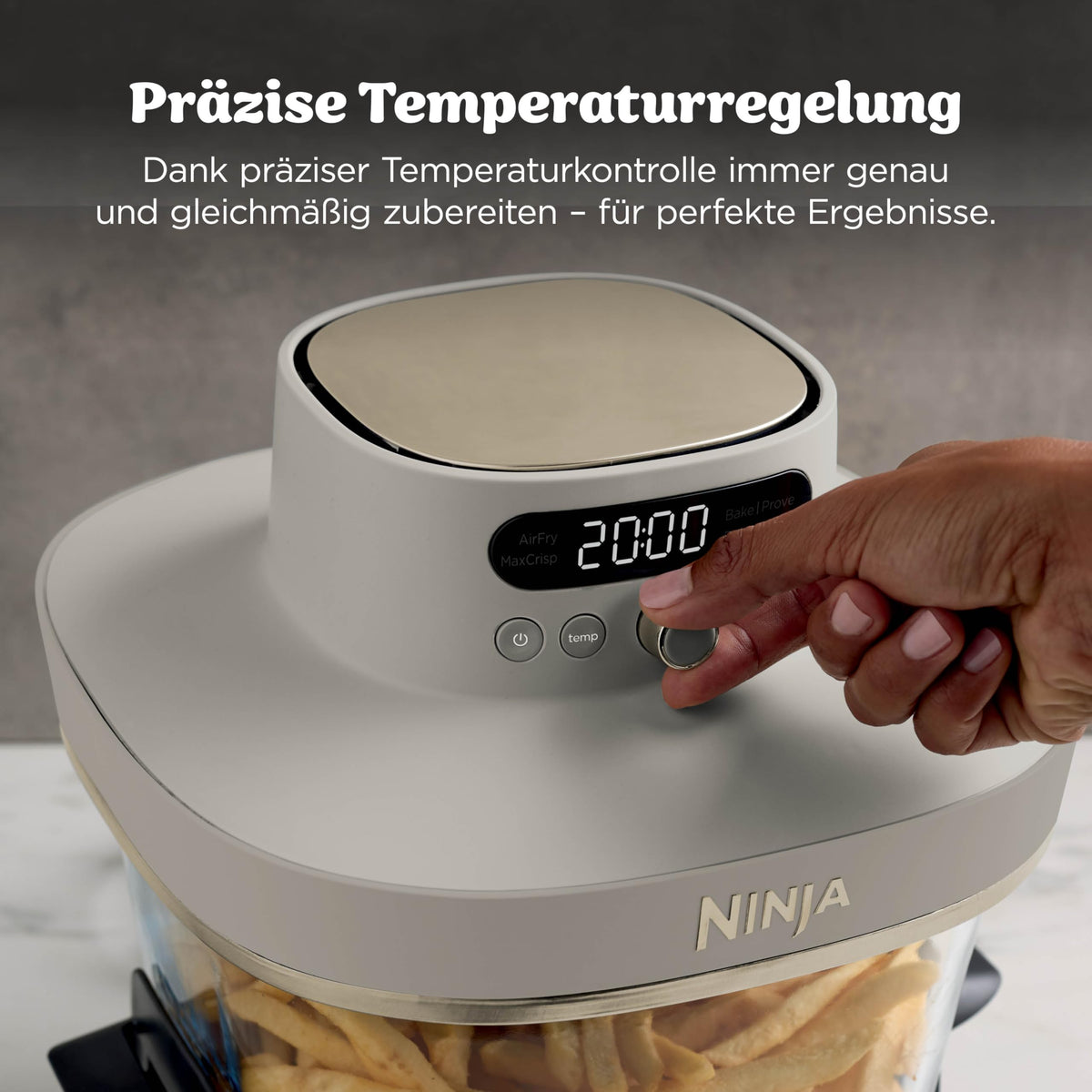 Ninja CRISPi PRO XL Glas-Heißluftfritteuse, 5 Funktionen, Moosgrün