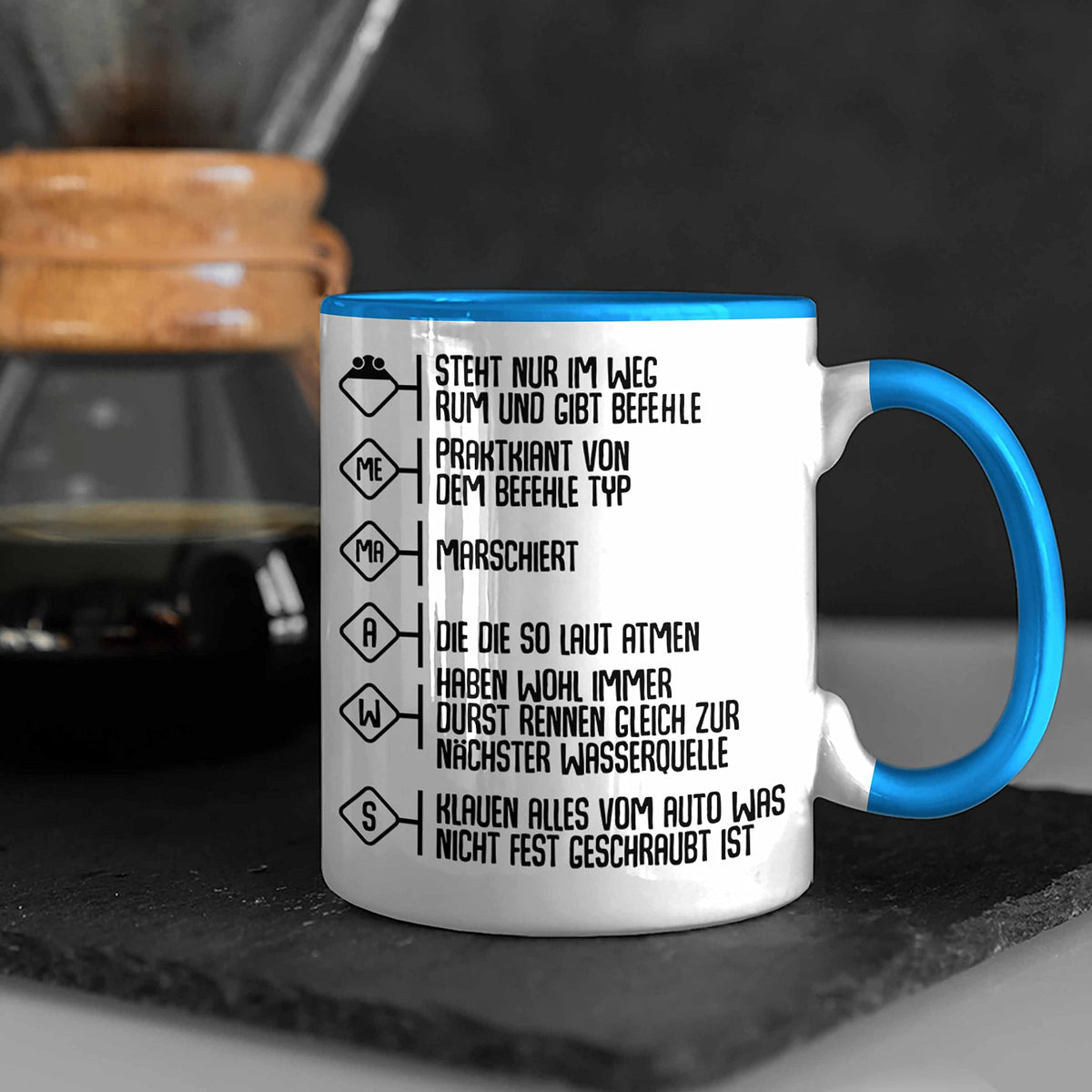 Trendation - Feuerwehr Tasse Geschenke Zubehör Lustig Einsatz Geburtstag Spruch Mann Praktikant (Rot)