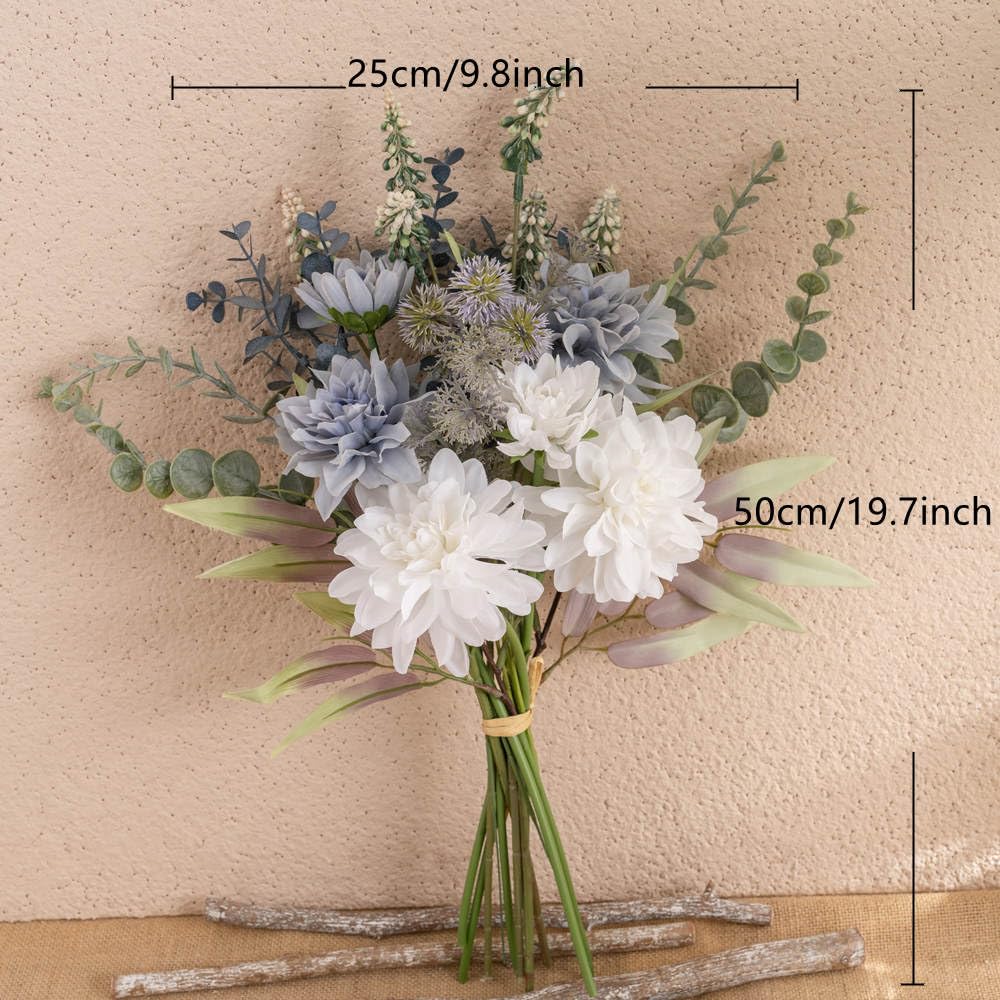 KIRIFLY Kunstblumen Künstliche Pflanzen Blumen Deko Seidenblumen Blumenarrangements Kernstück Hochzeit Blumenstrauß(Herbstrot)