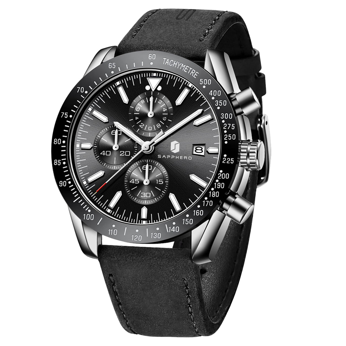 BENYAR Uhren Herren Analog Quarz Chronograph Herrenuhren Wasserdicht Datum Lederband Armbanduhr Lässig Business-Kleid fur Männer Klassische Elegantes Geschenk