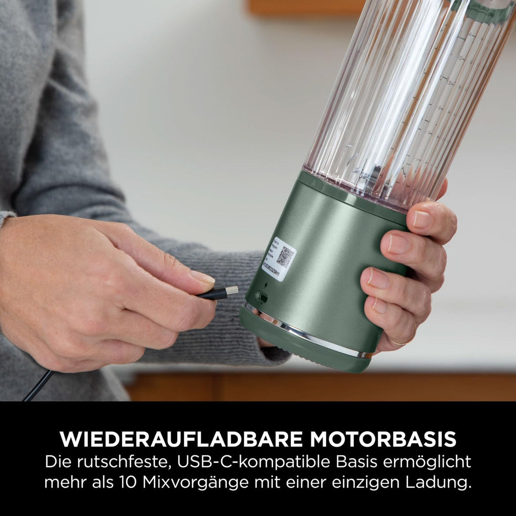 Ninja Blast Tragbarer Mixer / Blender / Smoothie Maker, 530ml Becher, Auslaufsicherer Deckel, Leistungsstarker Mini Standmixer, Kabellos & Wiederaufladbar, Zerkleinert Eis & Obst, Blau, BC151EUNV