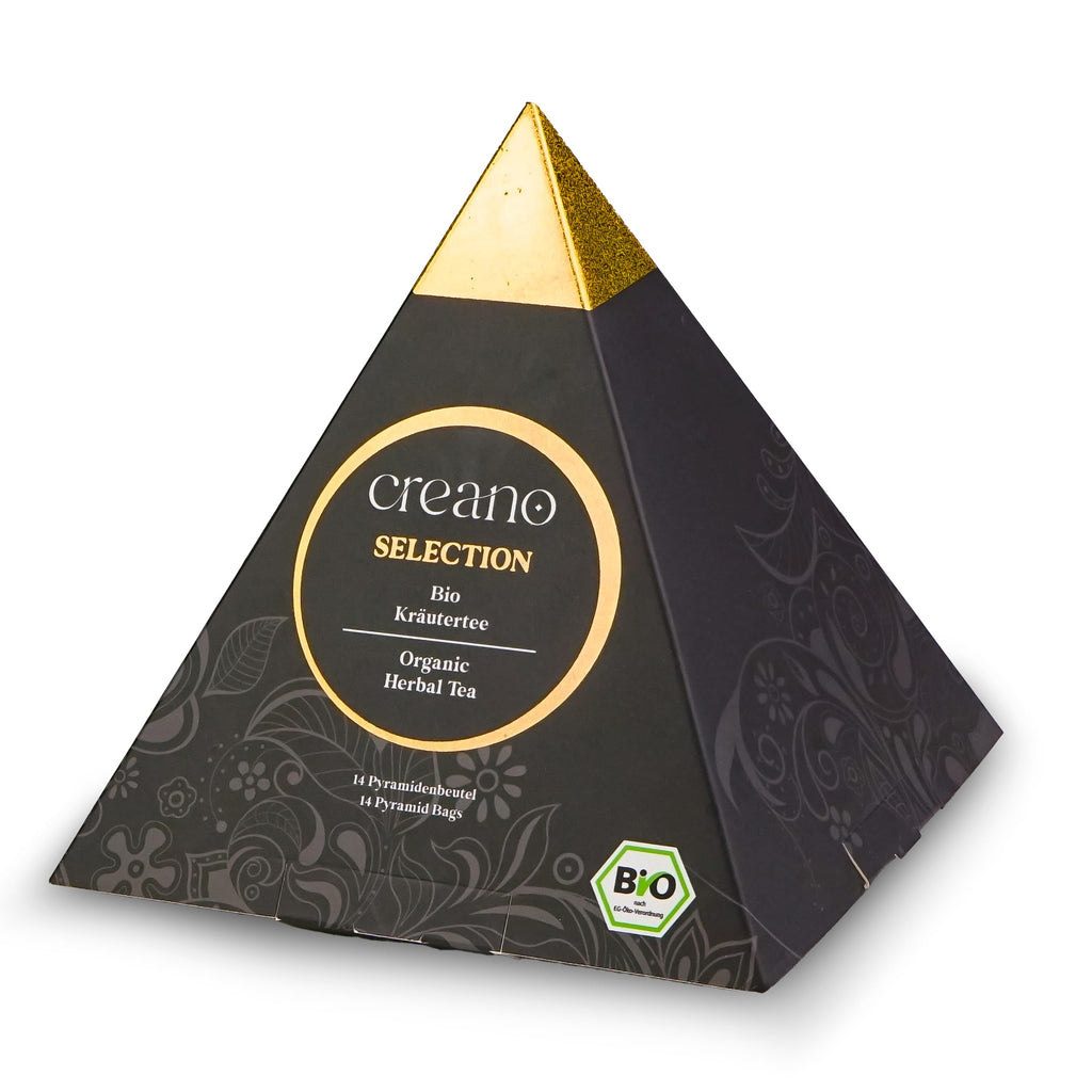Creano Premium Bio Kräutertee Geschenkset „ORGANIC HERBAL TEA“ - 9 Pyramiden-Teebeutel in 9 unterschiedlichen Sorten - 22,5g - NEUHEIT 2024*