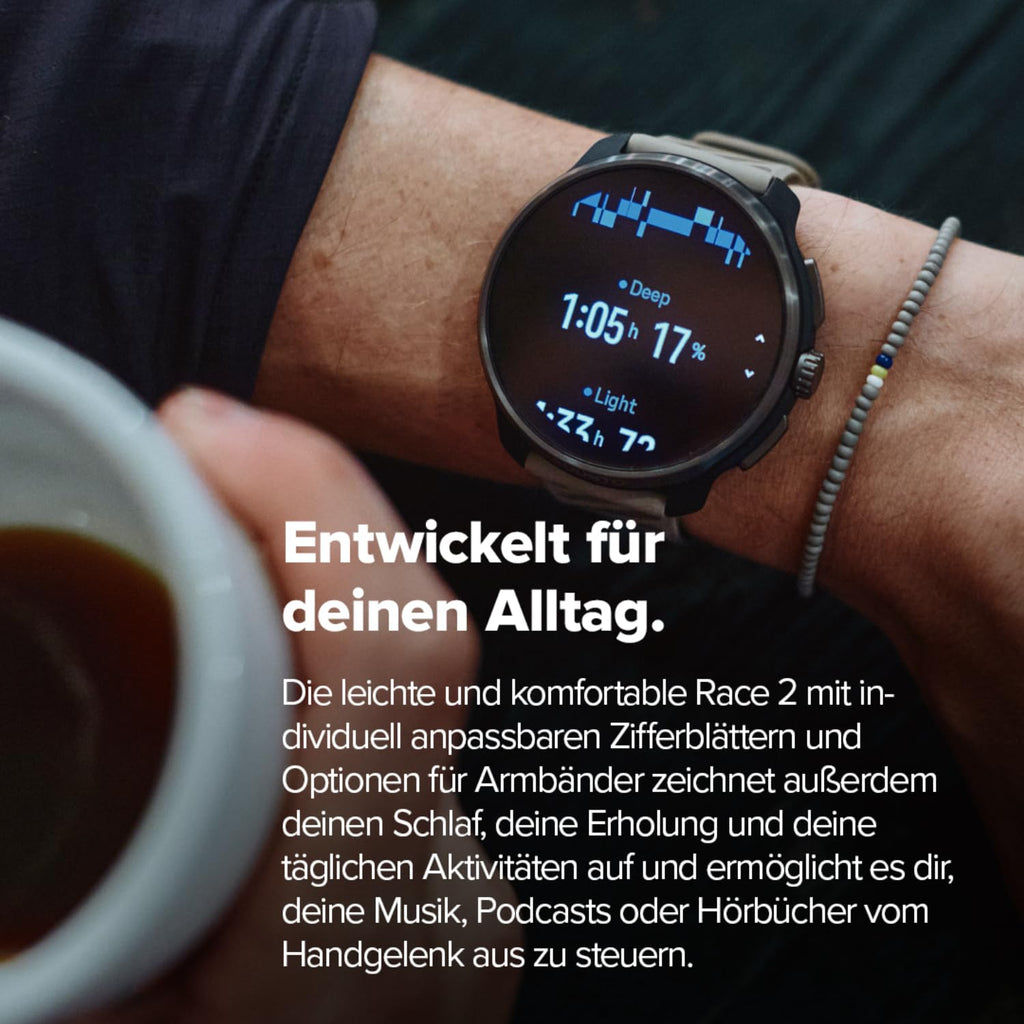 SUUNTO Race 2 GPS-Sportuhr, 1,5-Zoll-AMOLED-Display, 115+ Sportmodi