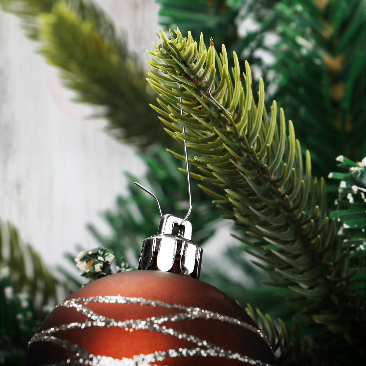 com-four® 300x Haken für Weihnachtsbaumschmuck, Schnellaufhänger
