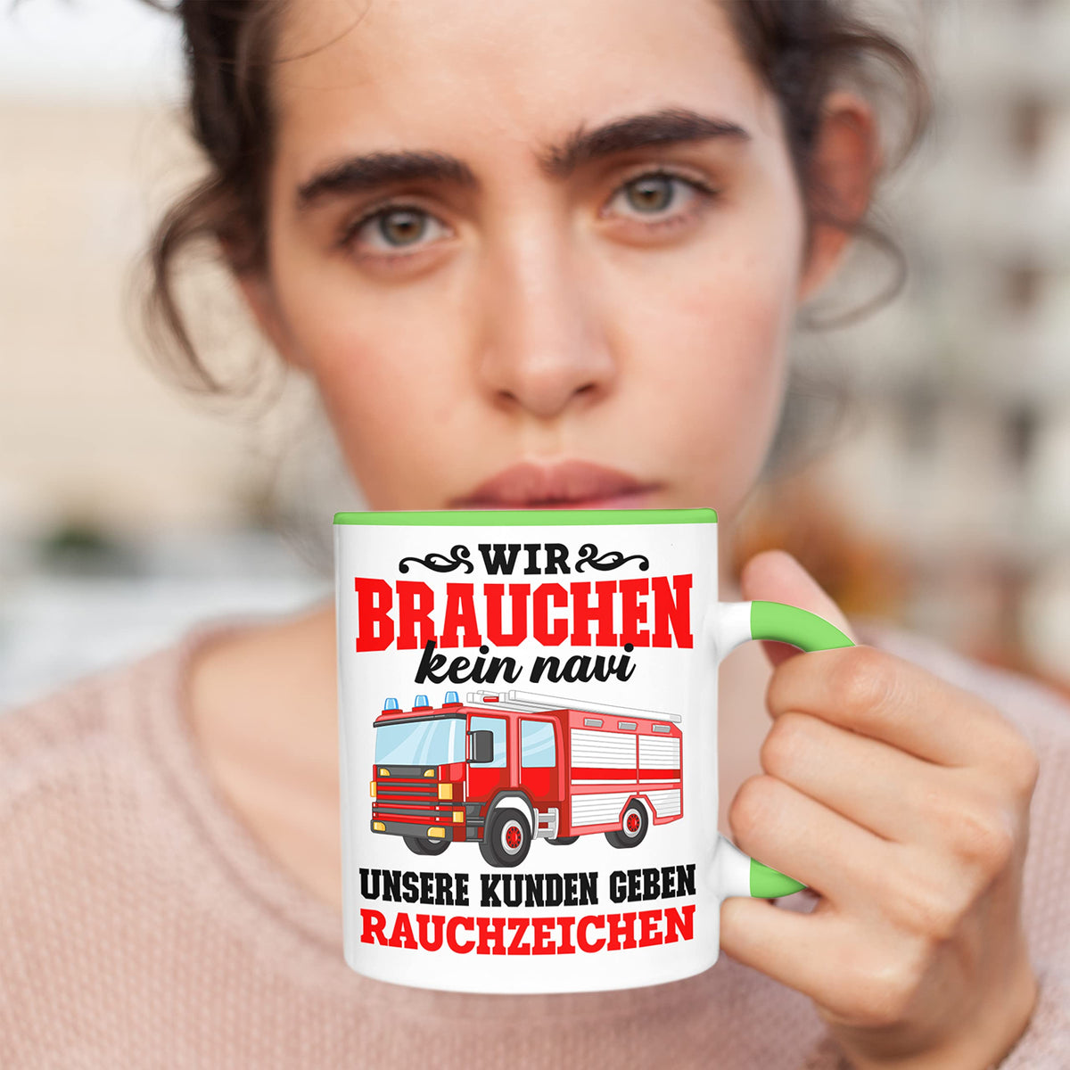 Trendation - Feuerwehr Tasse Geschenk Feuerwehrgeschenkartikel Mann Männer Erwachsene Feuerwehrmann Tasse Spruch (Rot)