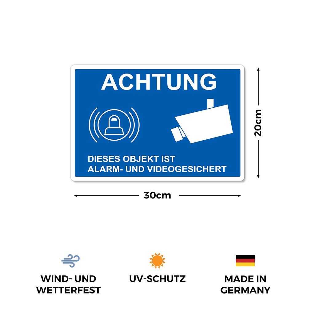 STROBO 3x PVC-Schilder "Feuerwehrzufahrt freihalten" 30 x 20 cm mit UV-Schutz