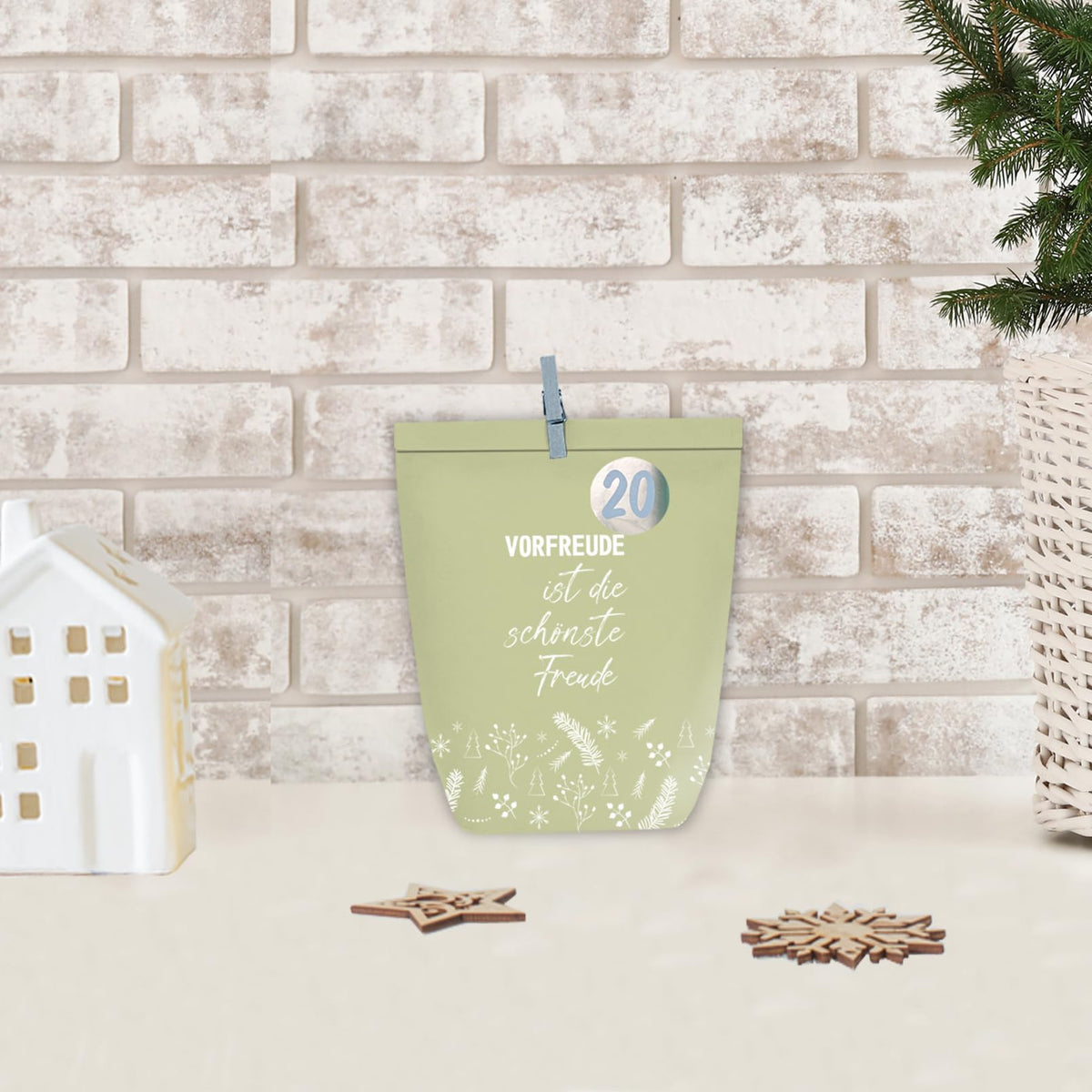 Adventskalender zum Befüllen, 24 Weihnachtskalender Papiertüten zum Selber Basteln, Geschenktüten zum selbst füllen, Advents Tüten Selbstbefüllen für Kinder & Erwachsene
