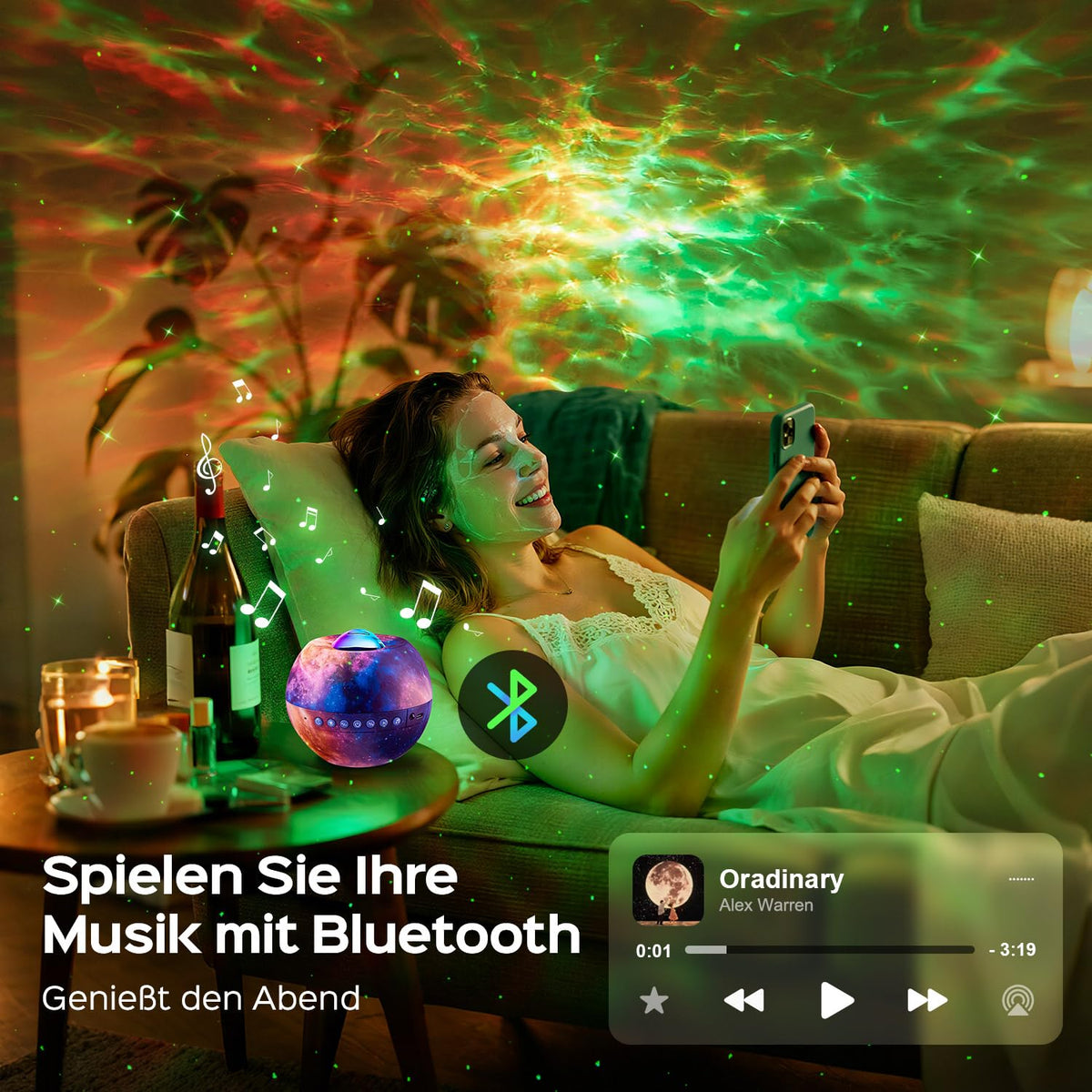 One Fire Sternenhimmel Projektor Weihnachtsdeko Geschenke Nachttischlampe