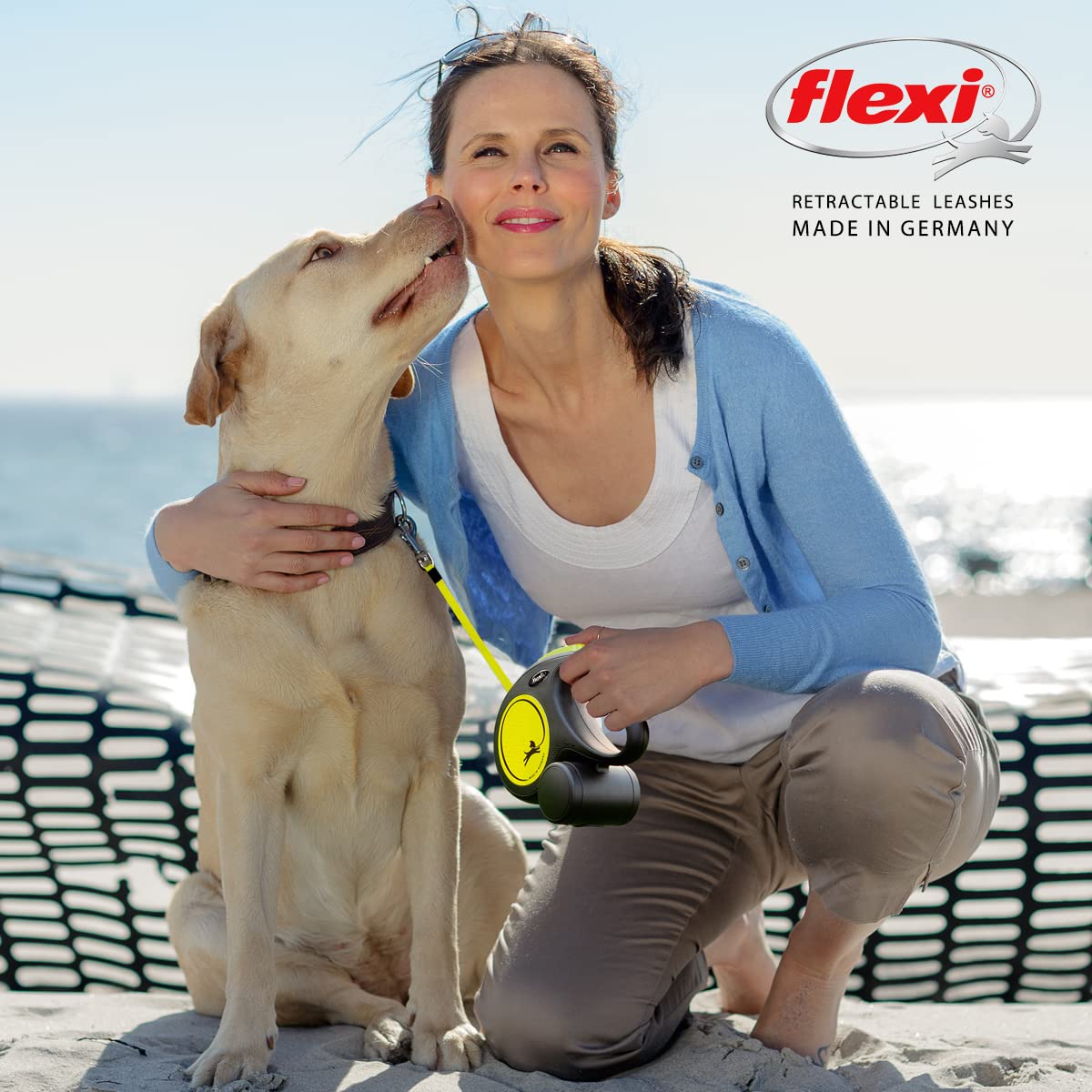 flexi® Classic L Hunde Roll-Leine, 5m Gurt, schwarz
