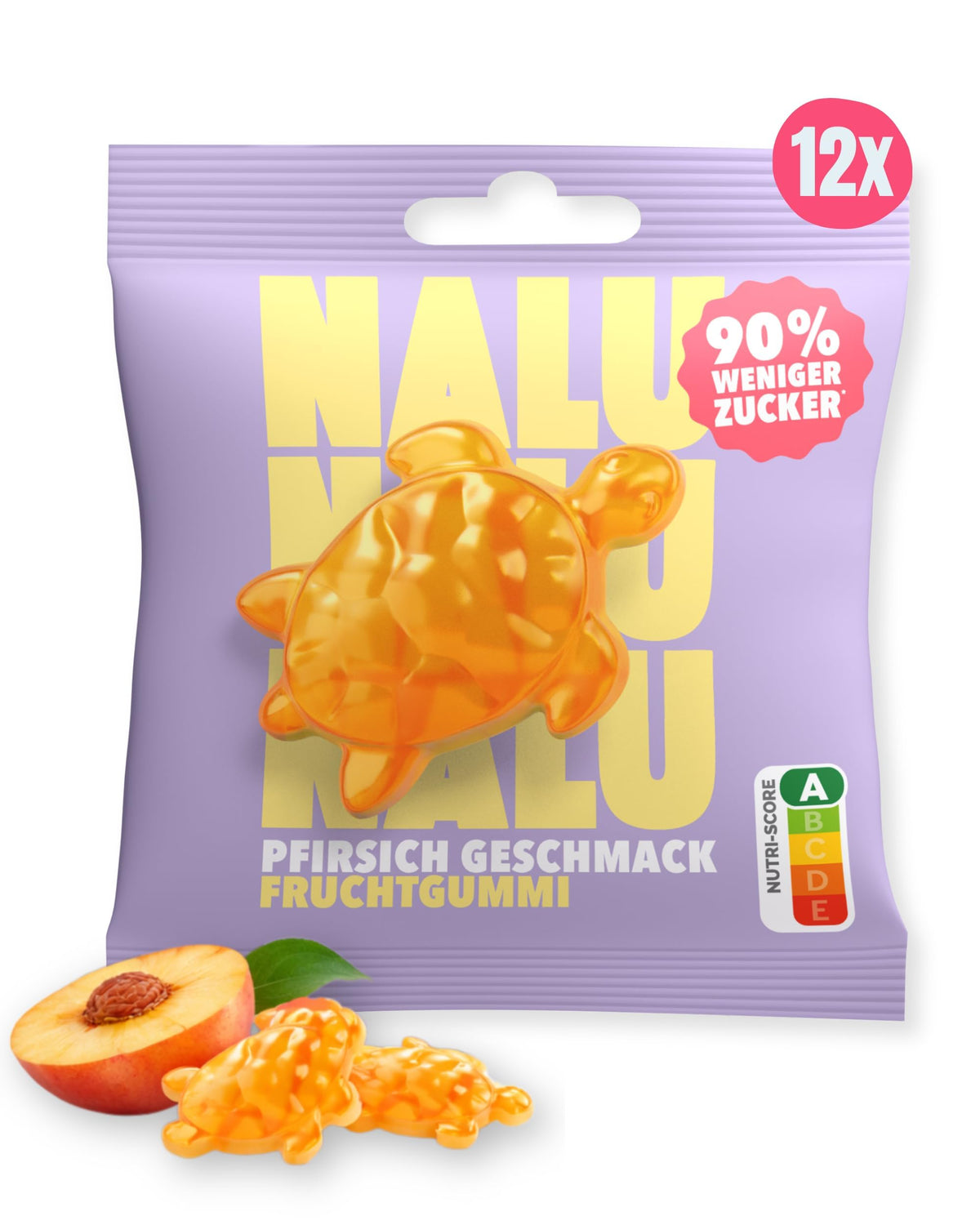 NALU Probierset Gummibärchen ohne Zuckerzusatz, 4 Sorten, 12 x 50 g