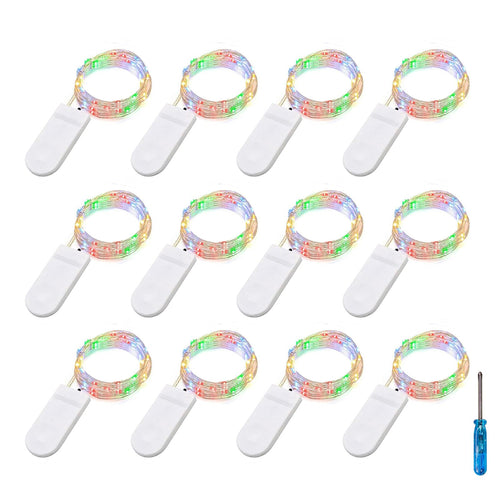 BXROIU 6 x 20 LED Micro Lichterkette Batterie 2 m mit CR2032 Warmweiß