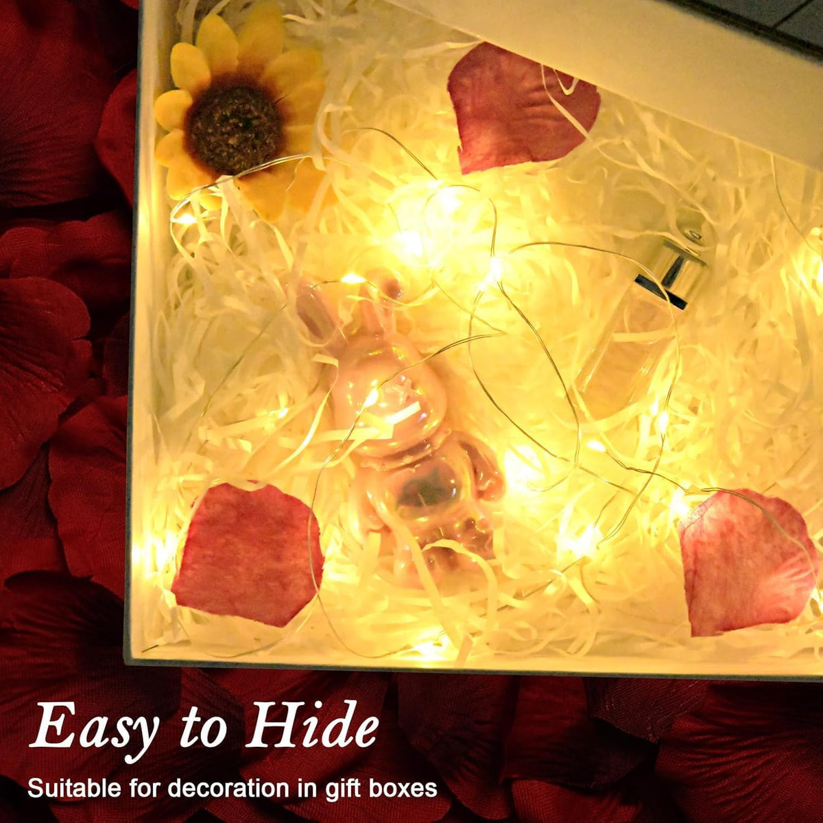 cshare Halloween Deko Lichterkette, Herbst lichterkette, 16.4ft/5m 50LEDs Orange Fall Fairy Lichter,Halloween Dekorationen String IP65 wasserdicht Zelt Lichter für kürbis Dach Fenster Party(Orange)