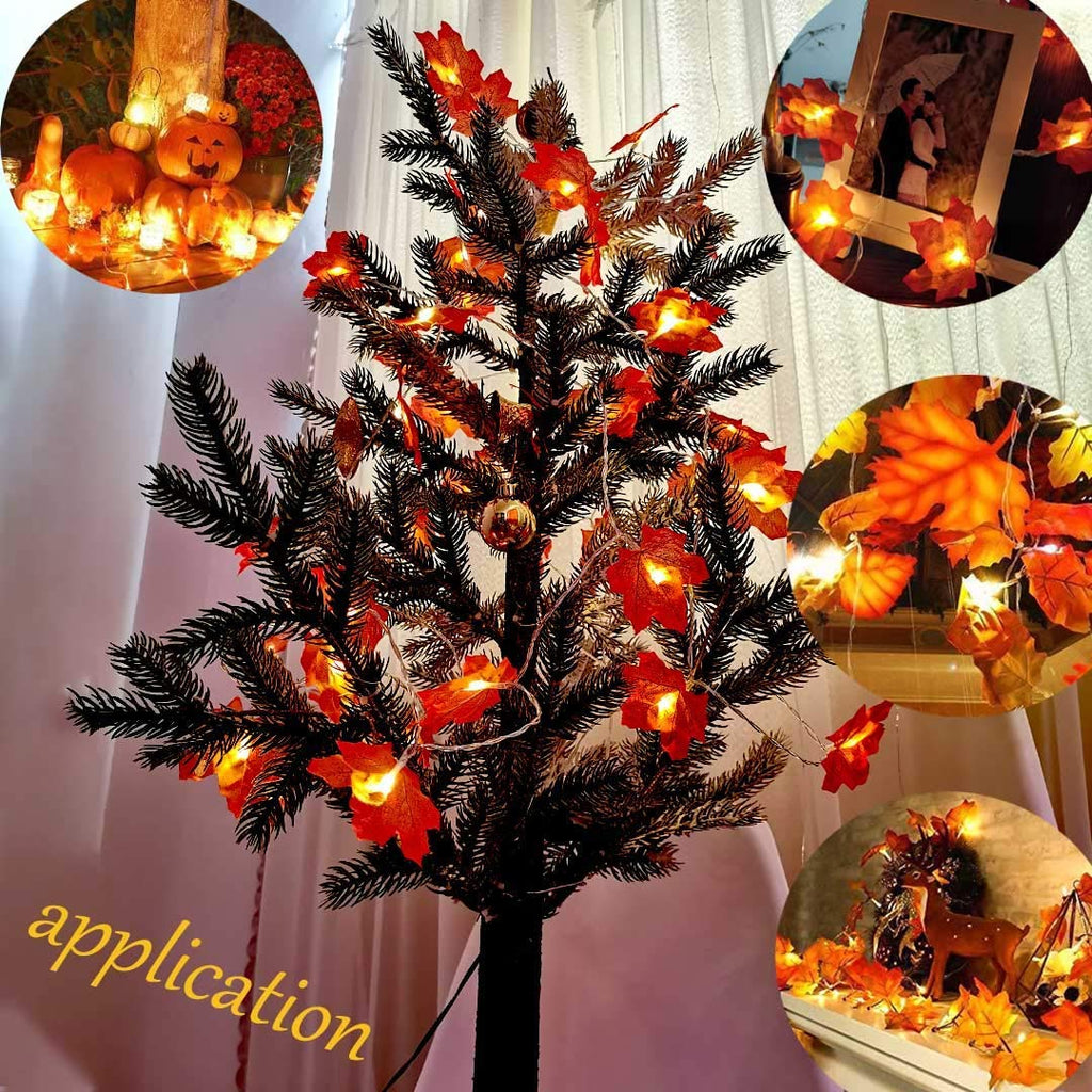 Herbst lichterkette, Herbst Blättergirlande,lichterkette,30 Ahornblatt Licht,Länge 3 Meter Benutzt für herbstdeko und weihnachtsdeko halloween deko party deko tischdeko