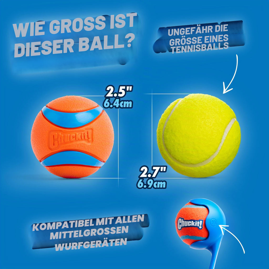 Chuckit! Ultra Ball Medium 1er Pack (2 Bälle) Multicolor