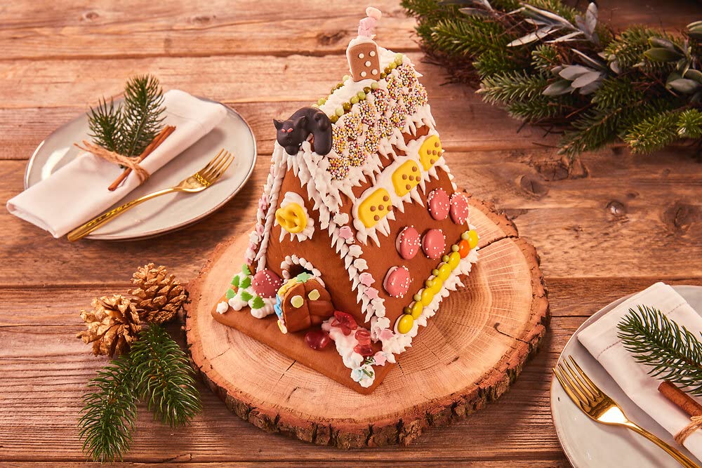 Dr. Oetker Knusper-Häuschen, Lebkuchenhaus und Dekorierset zum Basteln und Verzieren für die Weihnachtszeit- 1 x 403 g