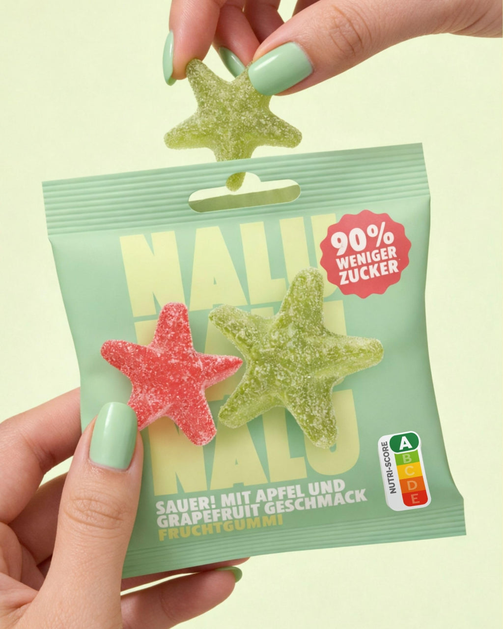 NALU Probierset Gummibärchen ohne Zuckerzusatz, 4 Sorten, 12 x 50 g