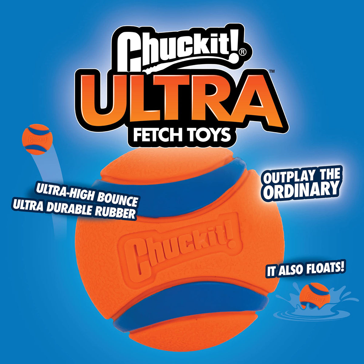 Chuckit! Ultra Ball Medium 1er Pack (2 Bälle) Multicolor