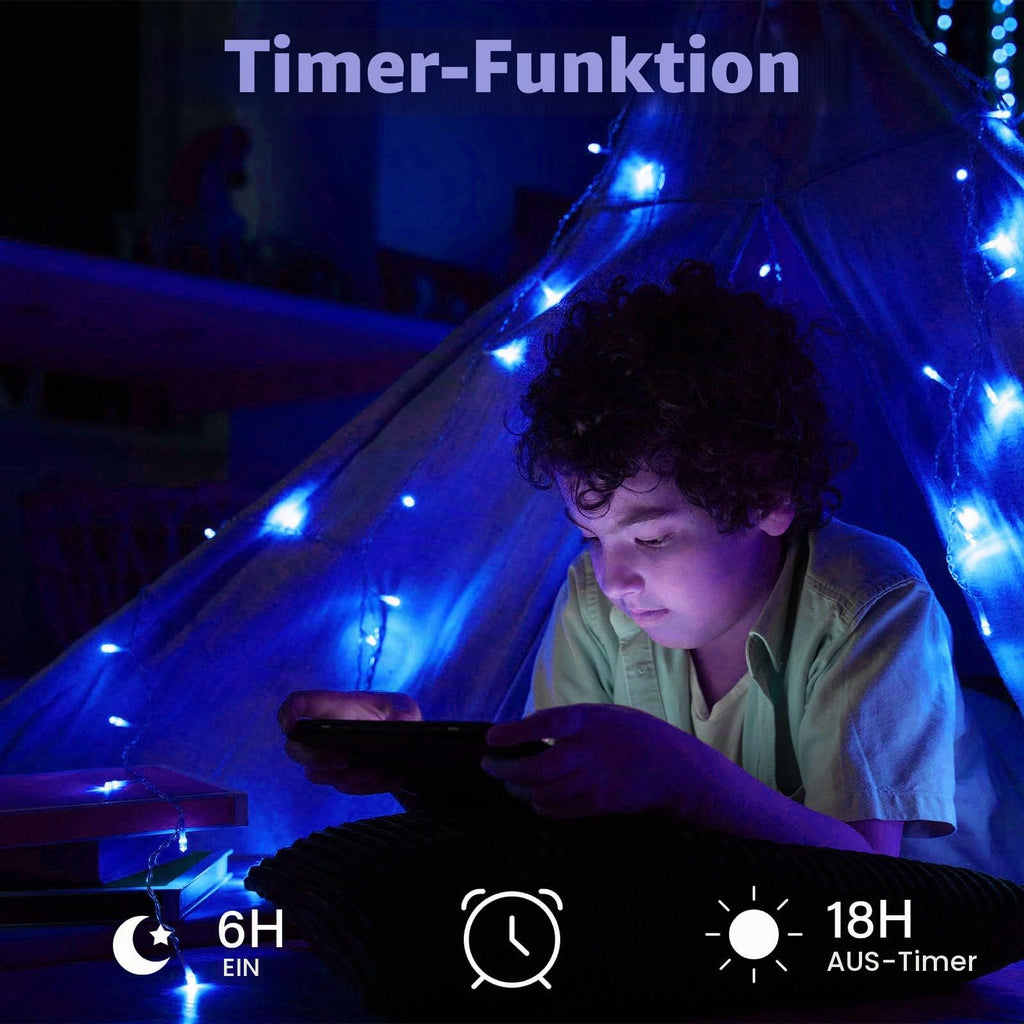 Dalugo 2 Stück Lichterkette Batterie, 3M 30 LED Orange Wasserdicht Lichterketten mit 6h Timer für Innen außen