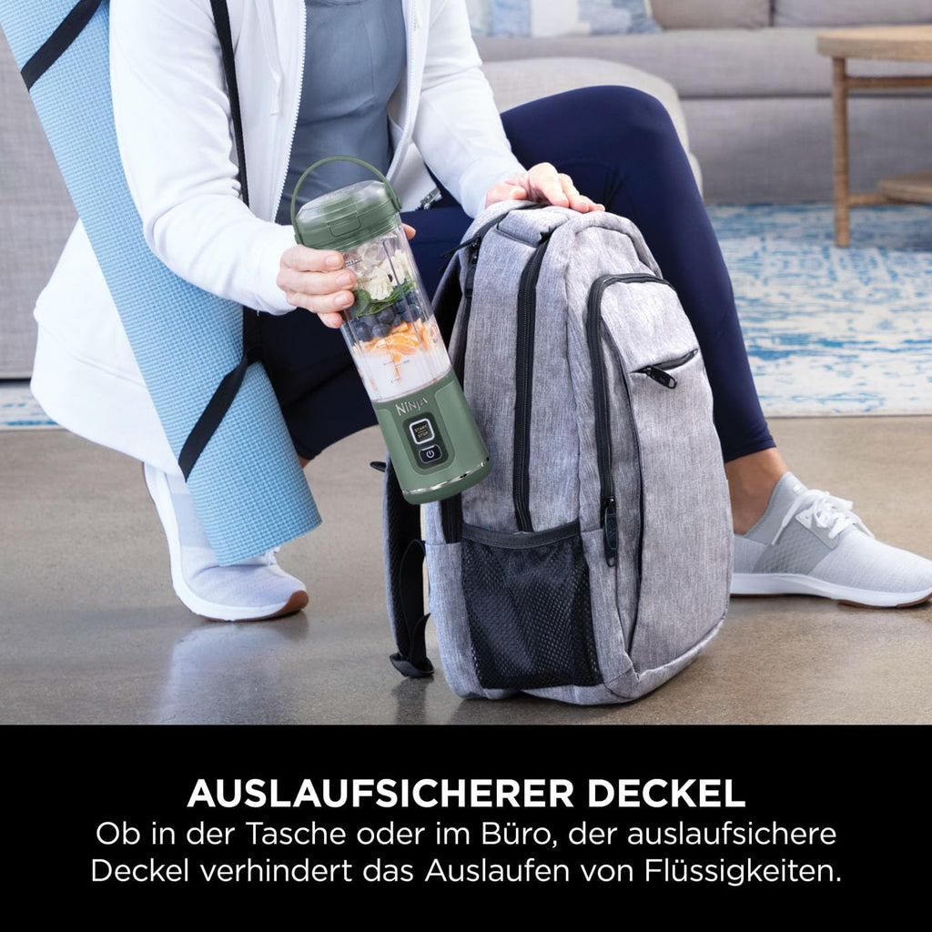 Ninja Blast Tragbarer Mixer / Blender / Smoothie Maker, 530ml Becher, Auslaufsicherer Deckel, Leistungsstarker Mini Standmixer, Kabellos & Wiederaufladbar, Zerkleinert Eis & Obst, Blau, BC151EUNV