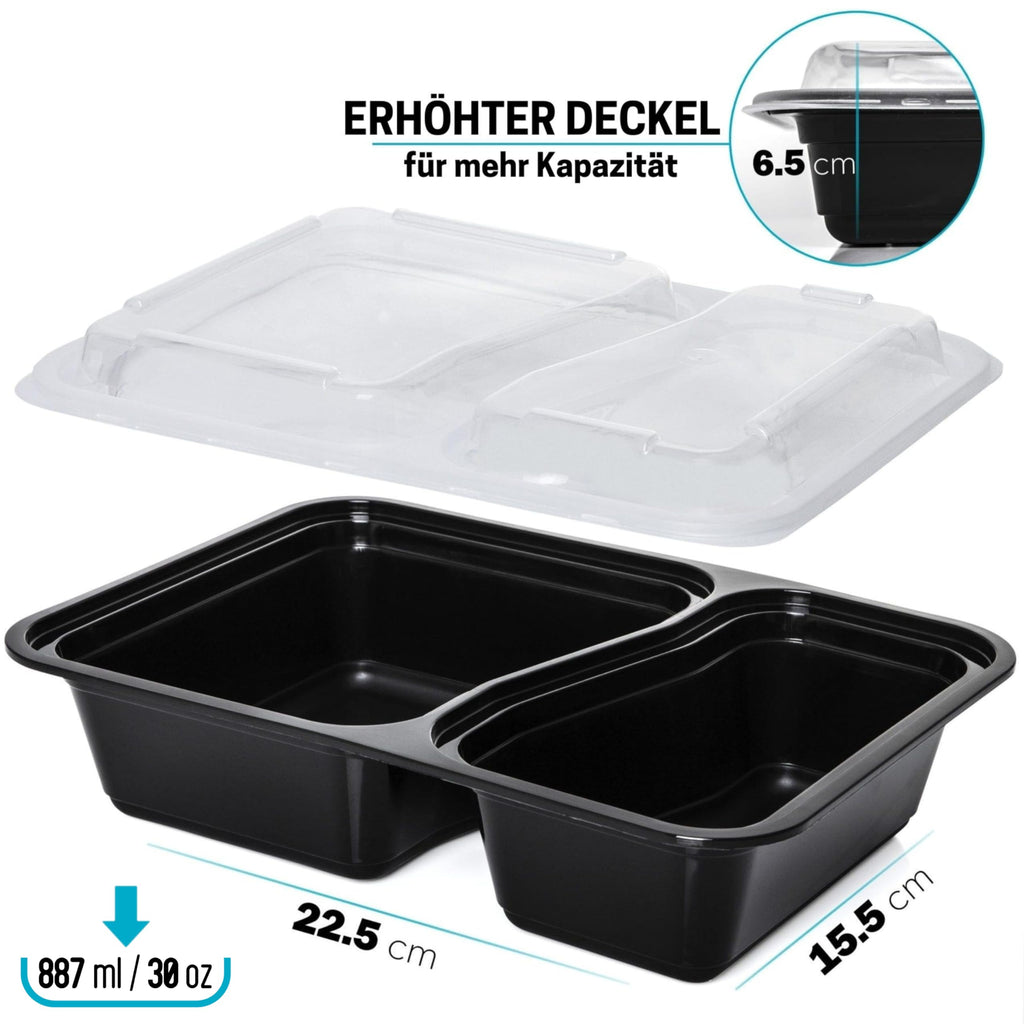 Igluu Meal Prep Boxen (10er-Pack) 2 Fächer – 887ml