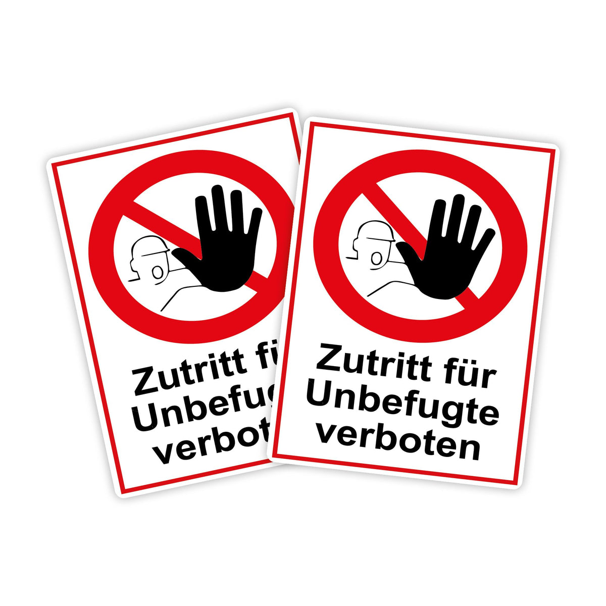 STROBO 2x XXL PVC-Schilder "Feuerwehrzufahrt" 40 x 30 cm mit UV-Schutz