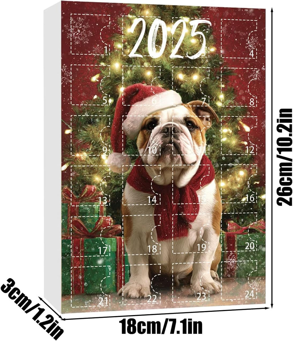 Weihnachts-Adventskalender für Hunde, wiederverwendbar, flaches Acryl, 24 Tage Adventskalender mit Hunde-Themen-Anhängern, für , Freunde, Erwachsene