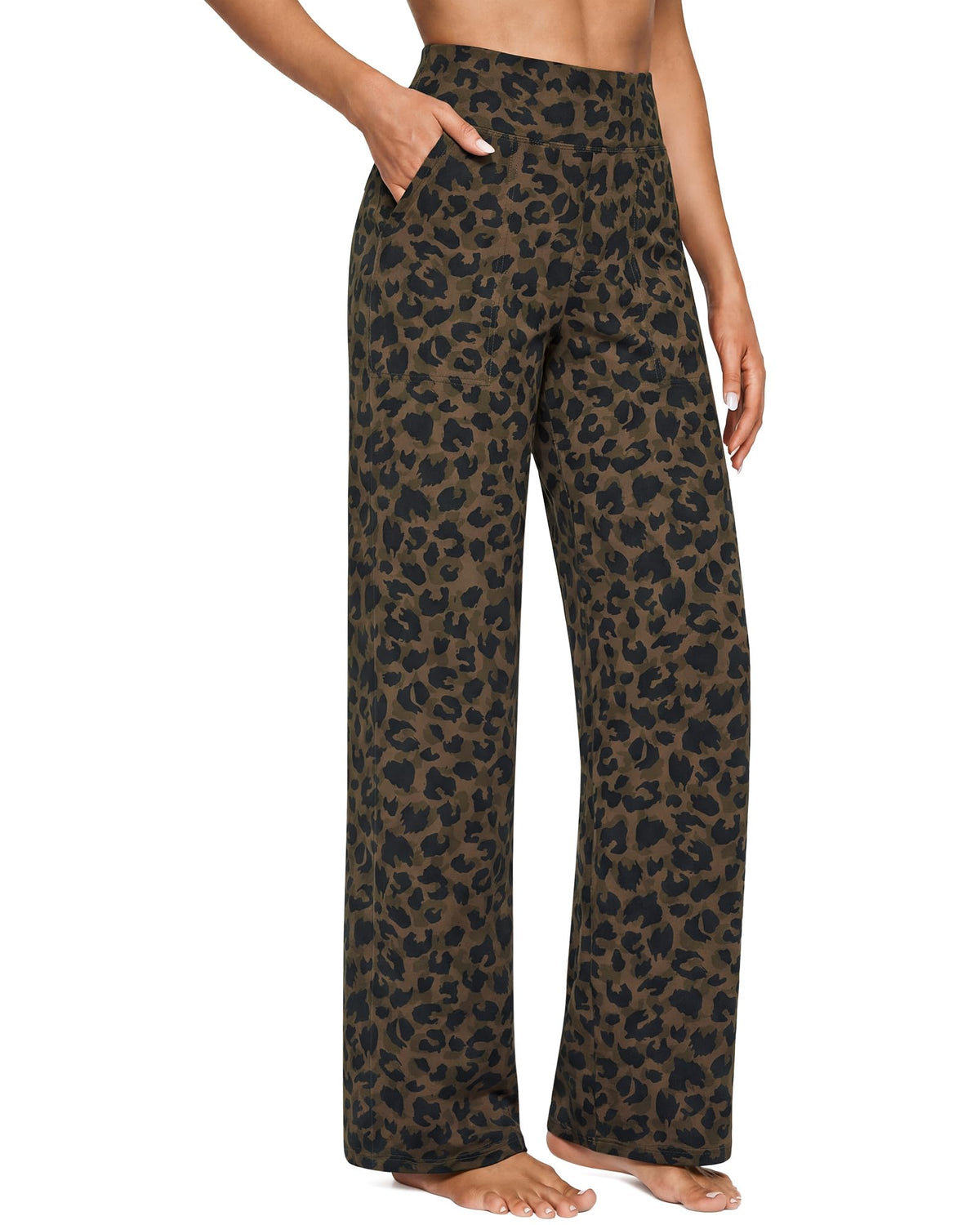 G4Free Yoga Pants for Women Wide Leg Pants with Pockets High Waisted