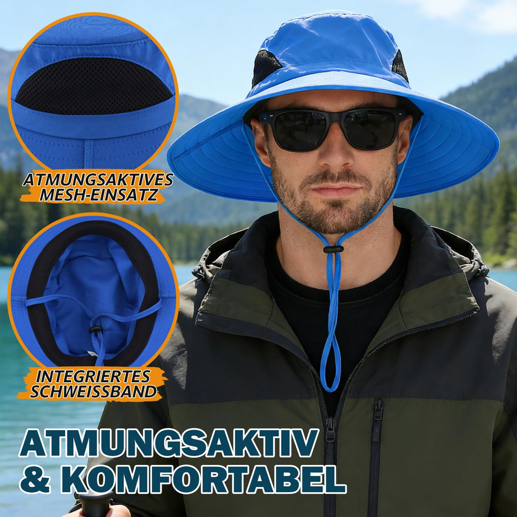 EINSKEY Breitkrempe Sonnenhut, wasserdichter Buschhut für Damen und Herren