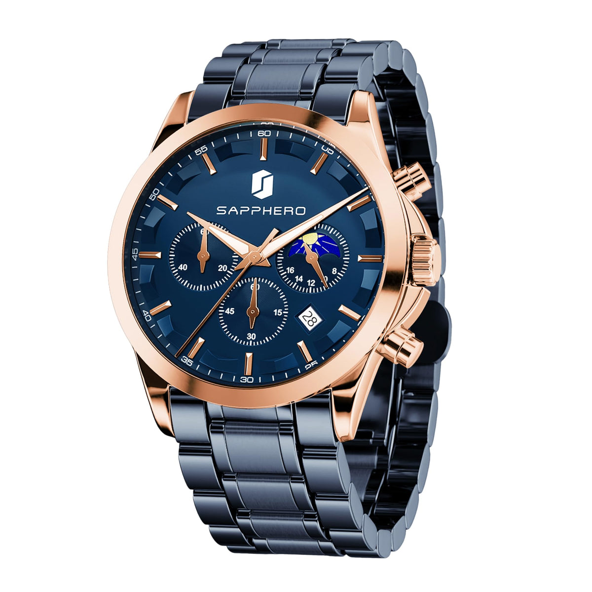 BENYAR BY Uhren Herren Chronograph Analog Quarz Wasserdicht Datum Armbanduhr Herren Mode Business-Kleid Herrenuhr Elegantes Geschenk fur Männer