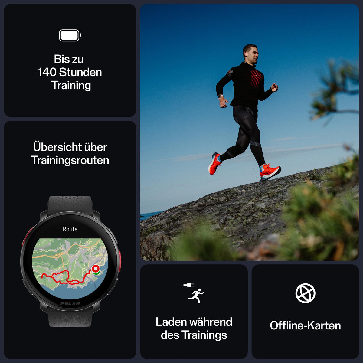 Polar Vantage V3 Premium GPS-Sportuhr mit AMOLED