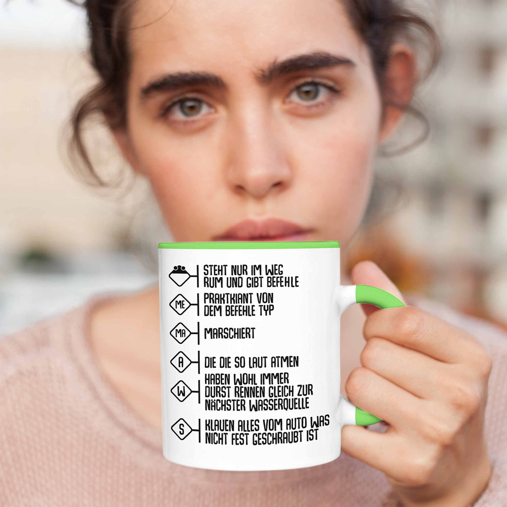 Trendation - Feuerwehr Tasse Geschenke Zubehör Lustig Einsatz Geburtstag Spruch Mann Praktikant (Rot)