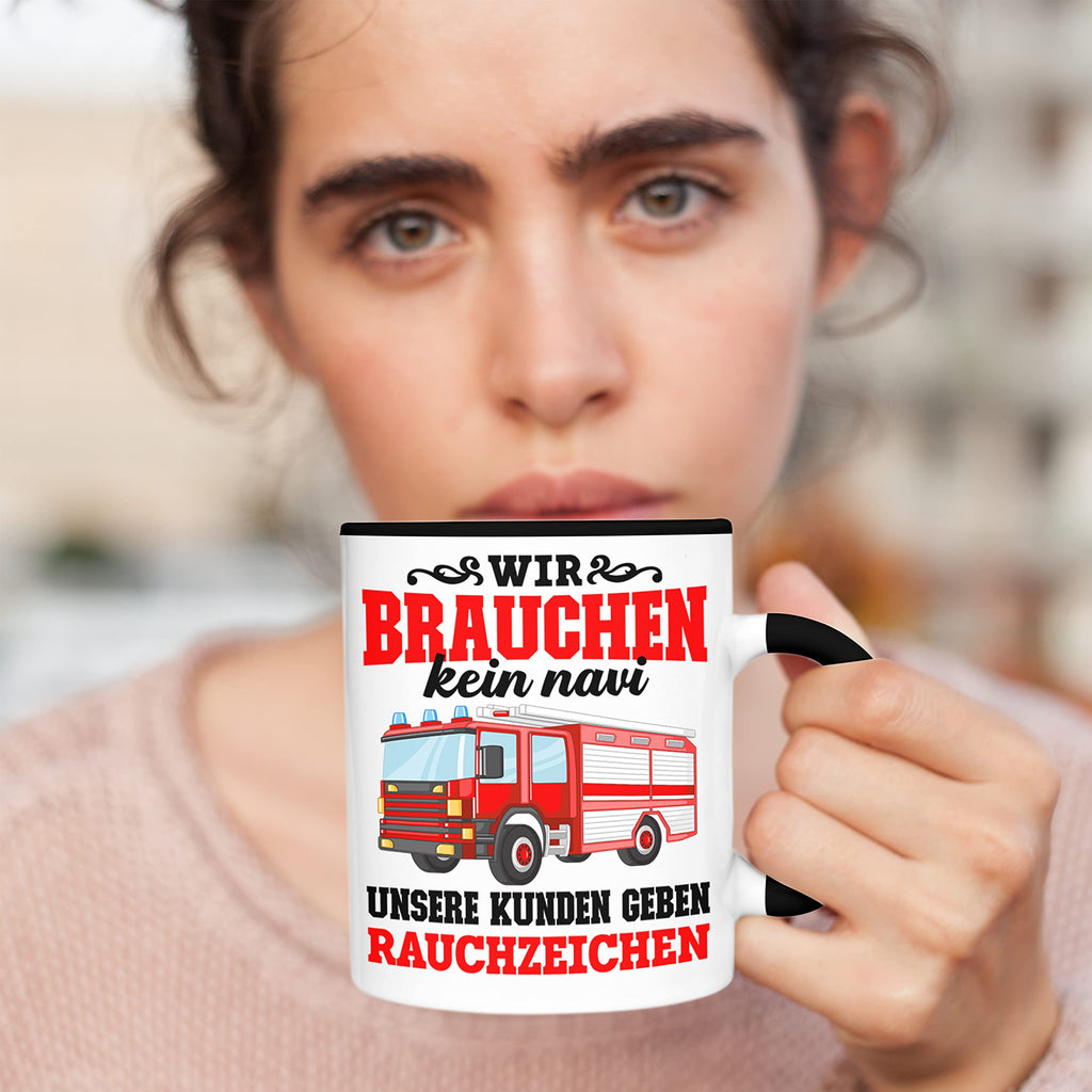 Trendation - Feuerwehr Tasse Geschenk Feuerwehrgeschenkartikel Mann Männer Erwachsene Feuerwehrmann Tasse Spruch (Rot)