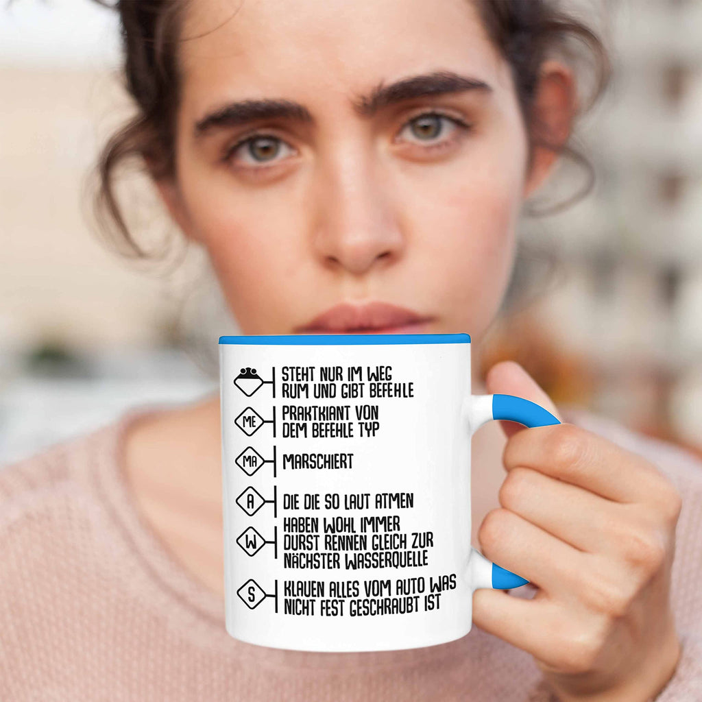Trendation - Feuerwehr Tasse Geschenke Zubehör Lustig Einsatz Geburtstag Spruch Mann Praktikant (Rot)