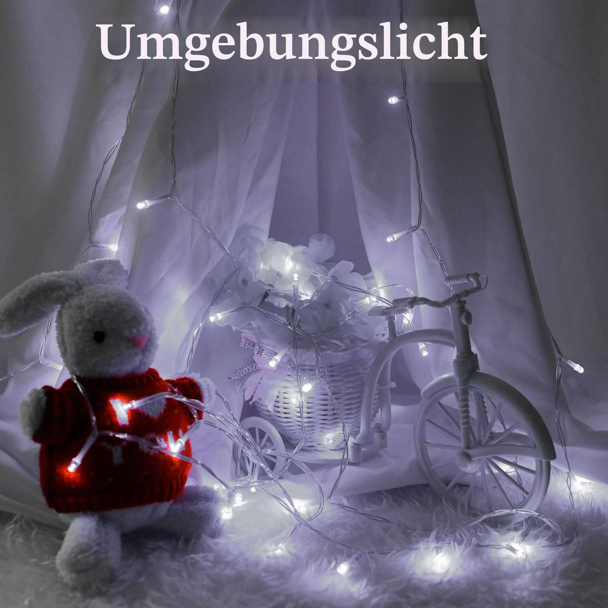 Dalugo 2 Stück Lichterkette Batterie, 3M 30 LED Orange Wasserdicht Lichterketten mit 6h Timer für Innen außen