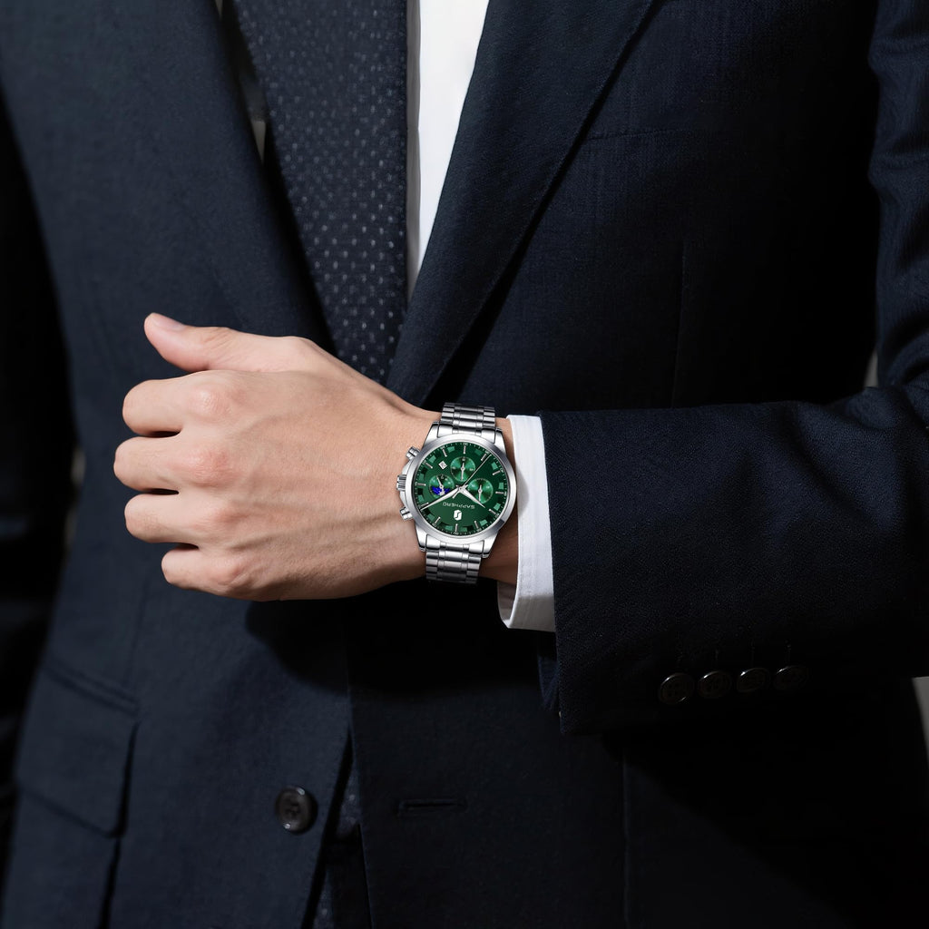BENYAR BY Uhren Herren Chronograph Analog Quarz Wasserdicht Datum Armbanduhr Herren Mode Business-Kleid Herrenuhr Elegantes Geschenk fur Männer