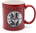 DFV Feuerwehr Becher rot Porzellanbecher Kaffeeentnahmestelle mit DFV Feuerwehr Signet