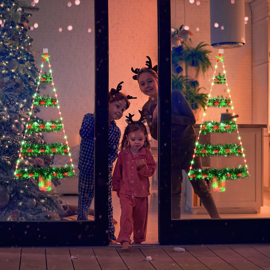 Geemoo LED Weihnachtsmann Leiter Lichterkette - 3 Meter LED Weihnachtsbeleuchtung Strombetrieben mit Timer, Speicherfunktion, 8 Modi, für Innen Außen Weihnachtsbaum Fenster Weihnachten Deko (Warmweiß)