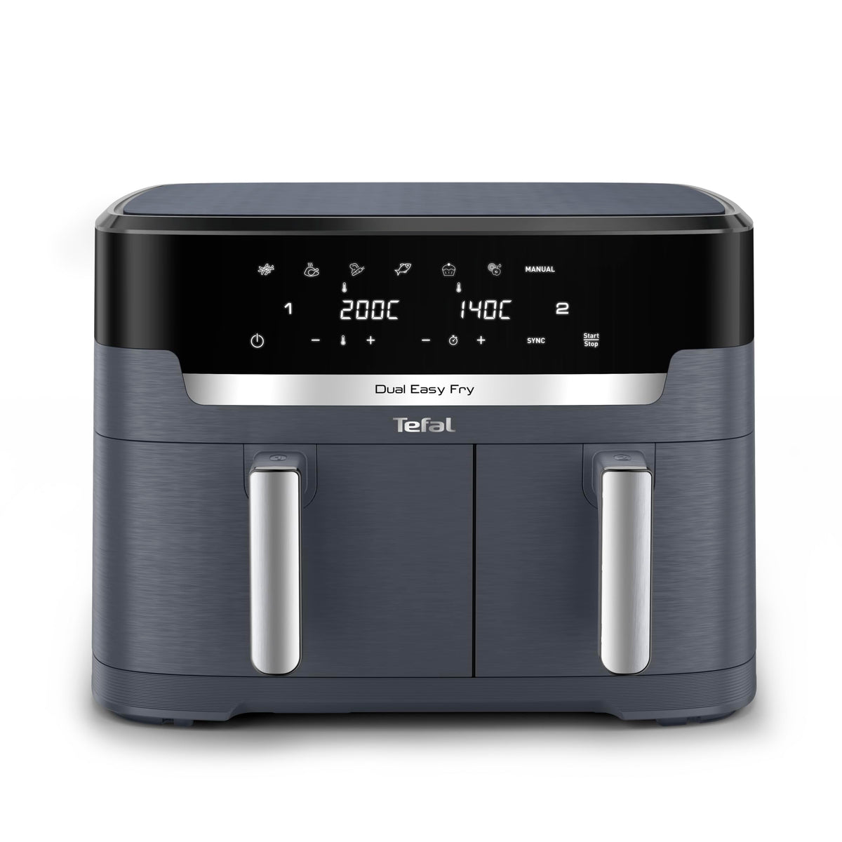 Tefal Dual Easy Fry Heißluftfritteuse 8,3 L mit 2 Kammern