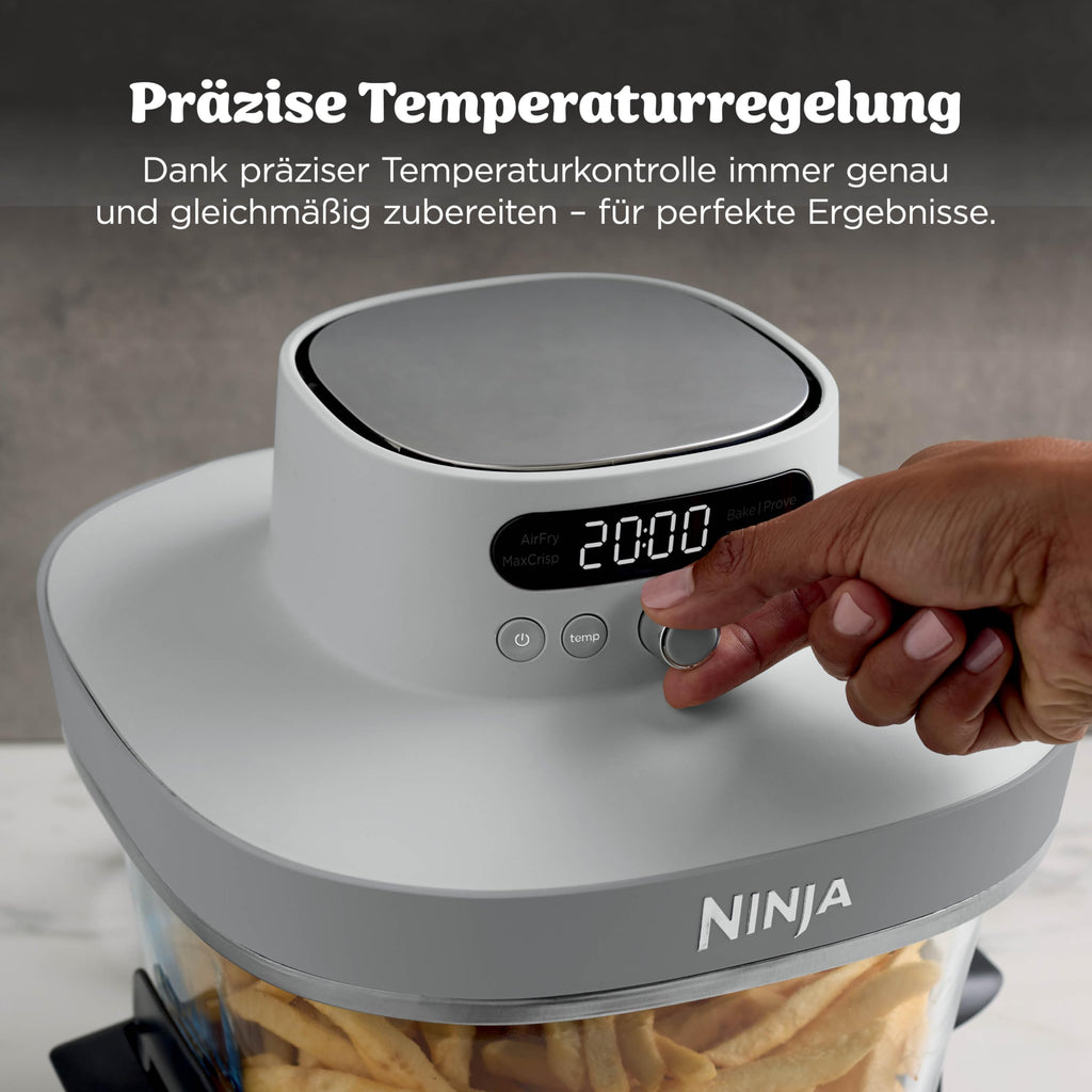 Ninja CRISPi PRO XL Glas-Heißluftfritteuse, 5 Funktionen, Moosgrün