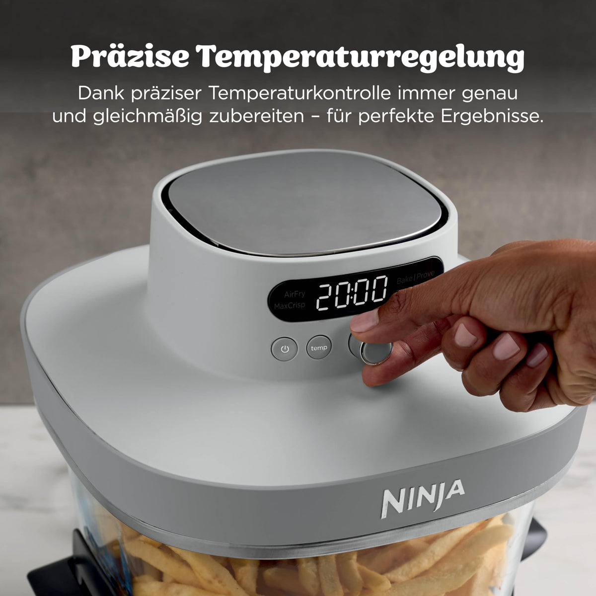 Ninja CRISPi PRO XL Glas-Heißluftfritteuse, 5 Funktionen, Moosgrün