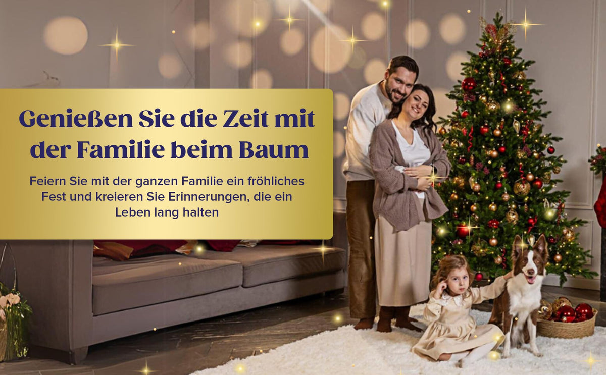 EveXmas Adele Künstlicher Weihnachtsbaum 185 cm, 591 Zweige, 100% PE Spritzguss – Christbaum und Tannenbaum grün, Nordmanntanne Optik, wie echt, inkl. Metallständer, Aufbewahrungstasche und Baumkorb