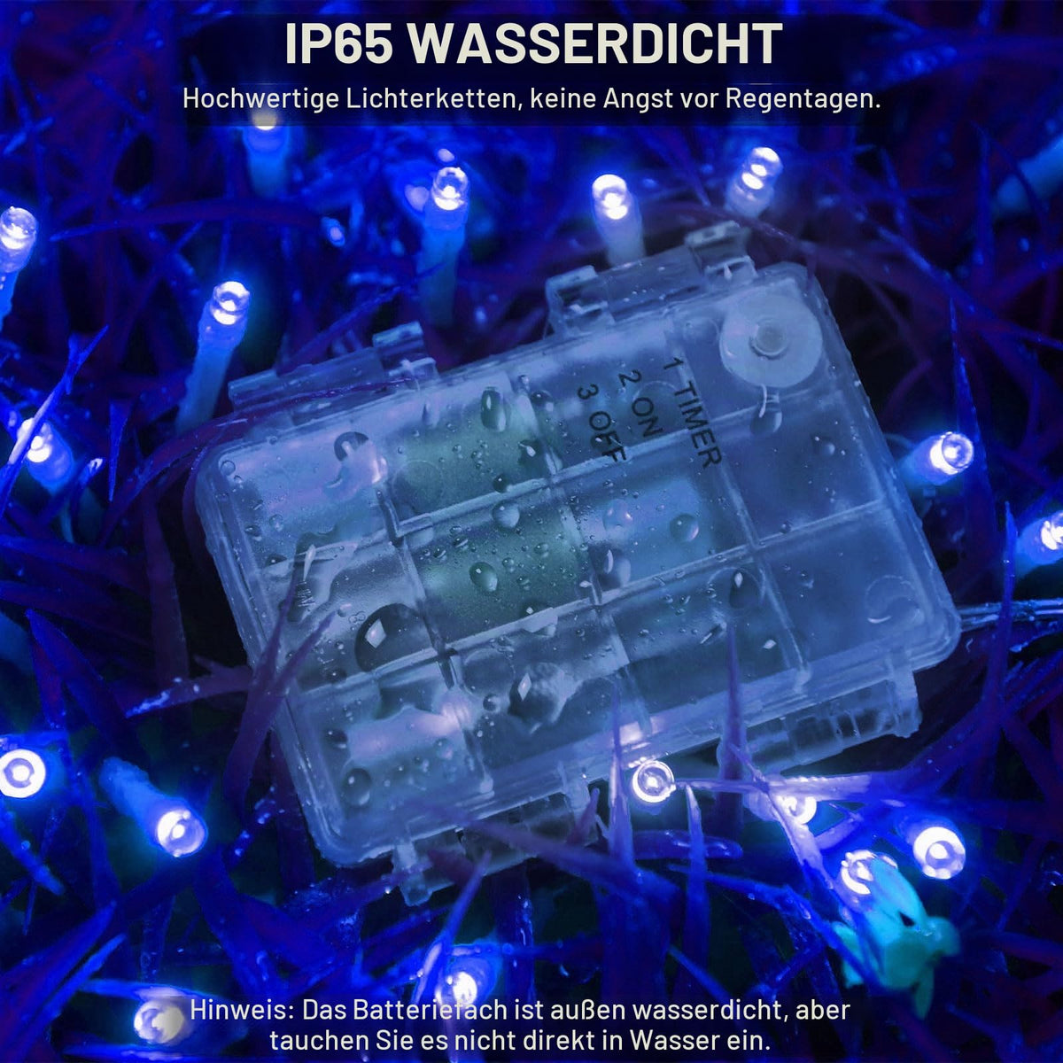 Dalugo 2 Stück Lichterkette Batterie, 3M 30 LED Orange Wasserdicht Lichterketten mit 6h Timer für Innen außen