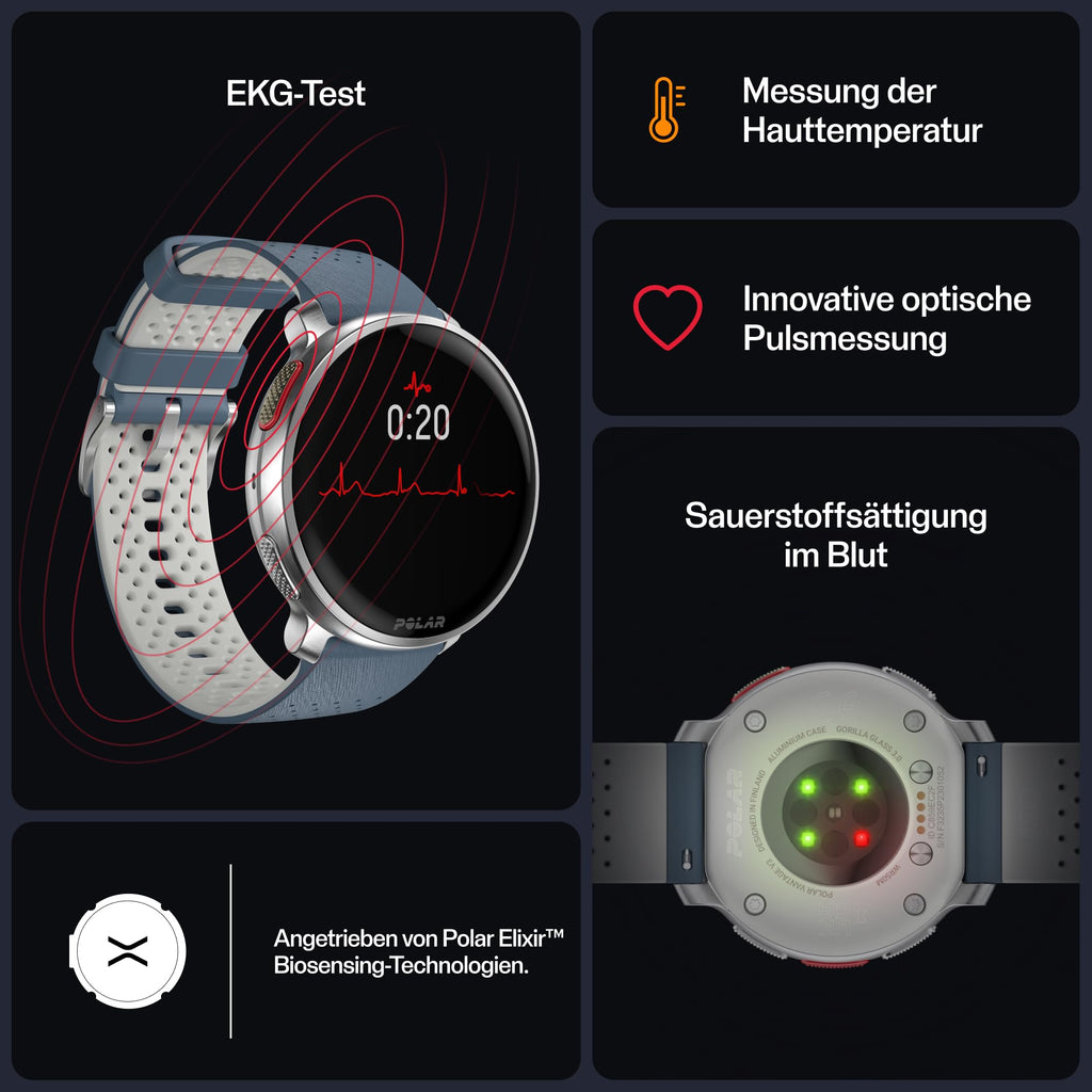 Polar Vantage V3 Premium GPS-Sportuhr mit AMOLED