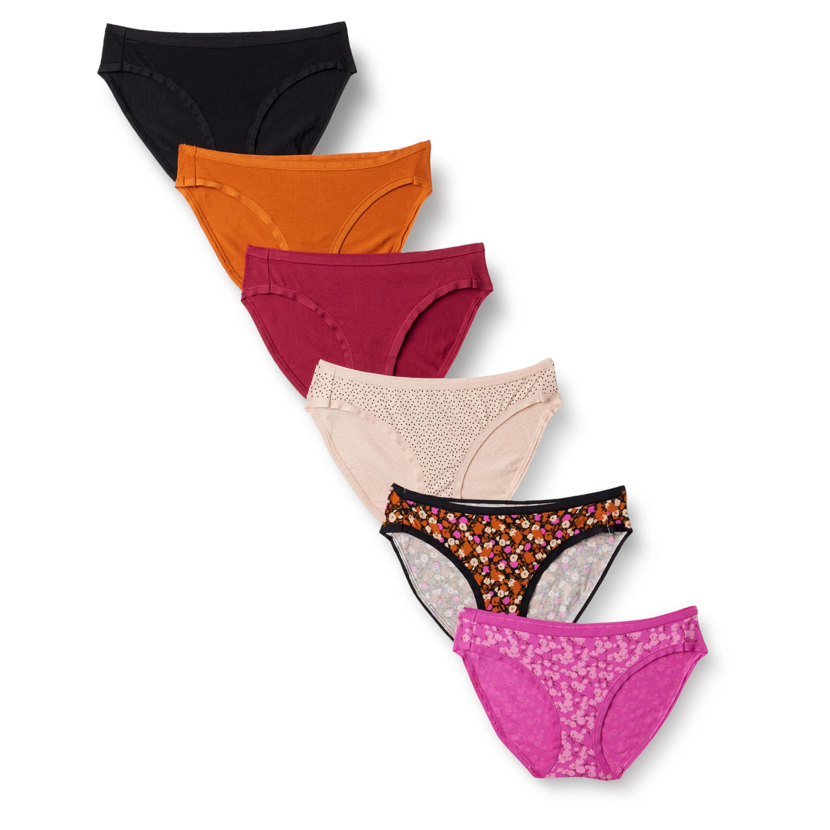 Amazon Essentials Women's Cotton Spandex Bikini Brief Underwear (Available in Plus Size)