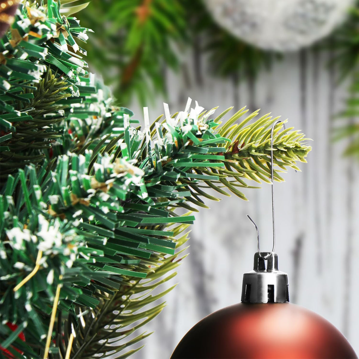 com-four® 300x Haken für Weihnachtsbaumschmuck, Schnellaufhänger